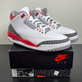 Jordan 3 Retro Fire Red (2022) 9.5 (Moderately Worn Pre-Owned)JordanWhite/Fire Red/Cement Grey/Black - Image 1