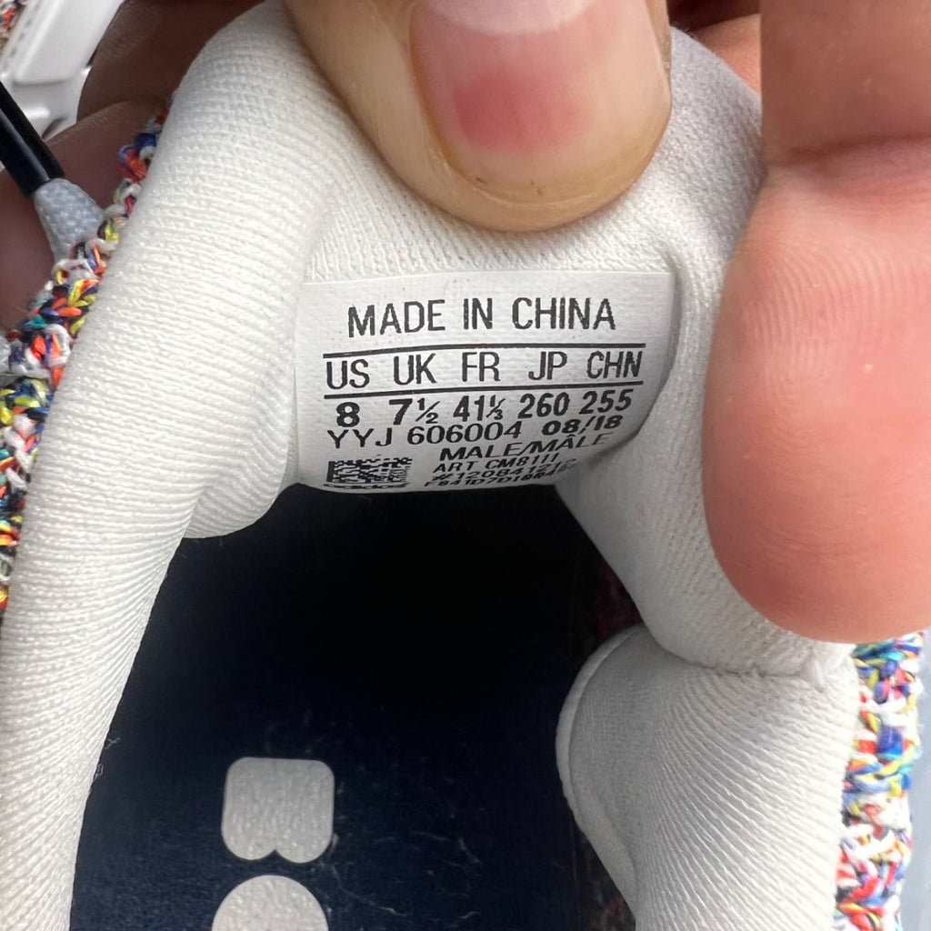 adidas Ultra Boost 4.0 White Multi-Color 8 (Lightly Worn Pre-Owned)adidasCloud White/Cloud White/Collegiate Navy - Image 6