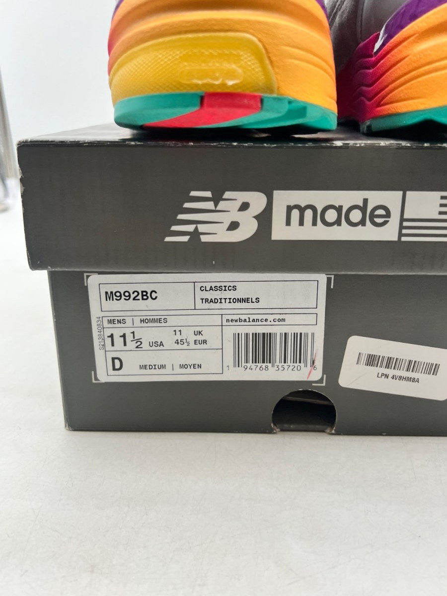 New Balance 992 MiUSA Grey Multi 11.5 (Lightly Worn Pre-Owned)New BalanceGrey/Silver/Orange-Multi - Image 4