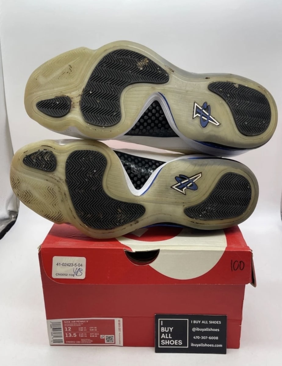 Nike Air Penny 5 Orlando Home 12 (Moderately Worn Pre-Owned)NikeWhite/Black-Varsity Royal - Image 8