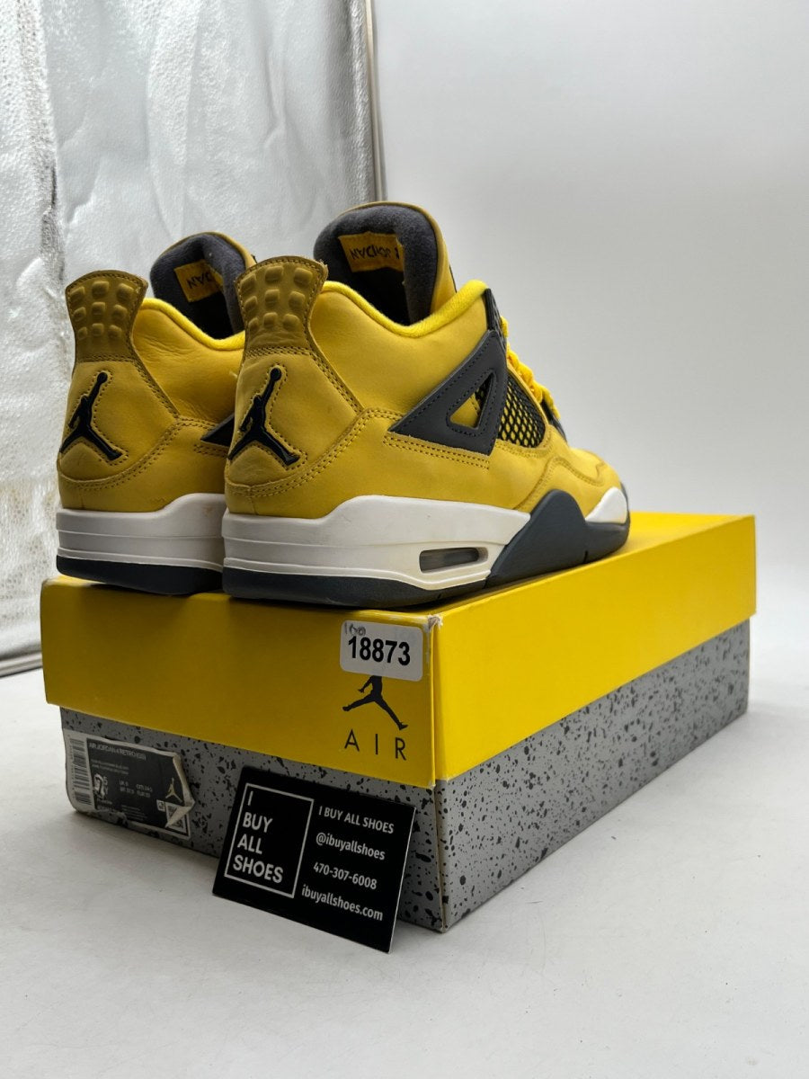 Jordan 4 Retro Lightning (2021) 7.5 (Moderately Worn Pre-Owned) - Image 5