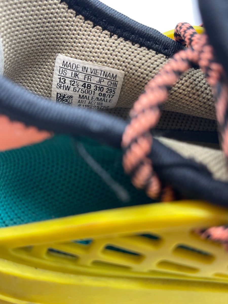 adidas Human Race NMD Pharrell Sun Glow 13 (Heavily Worn Pre-Owned) - Image 8