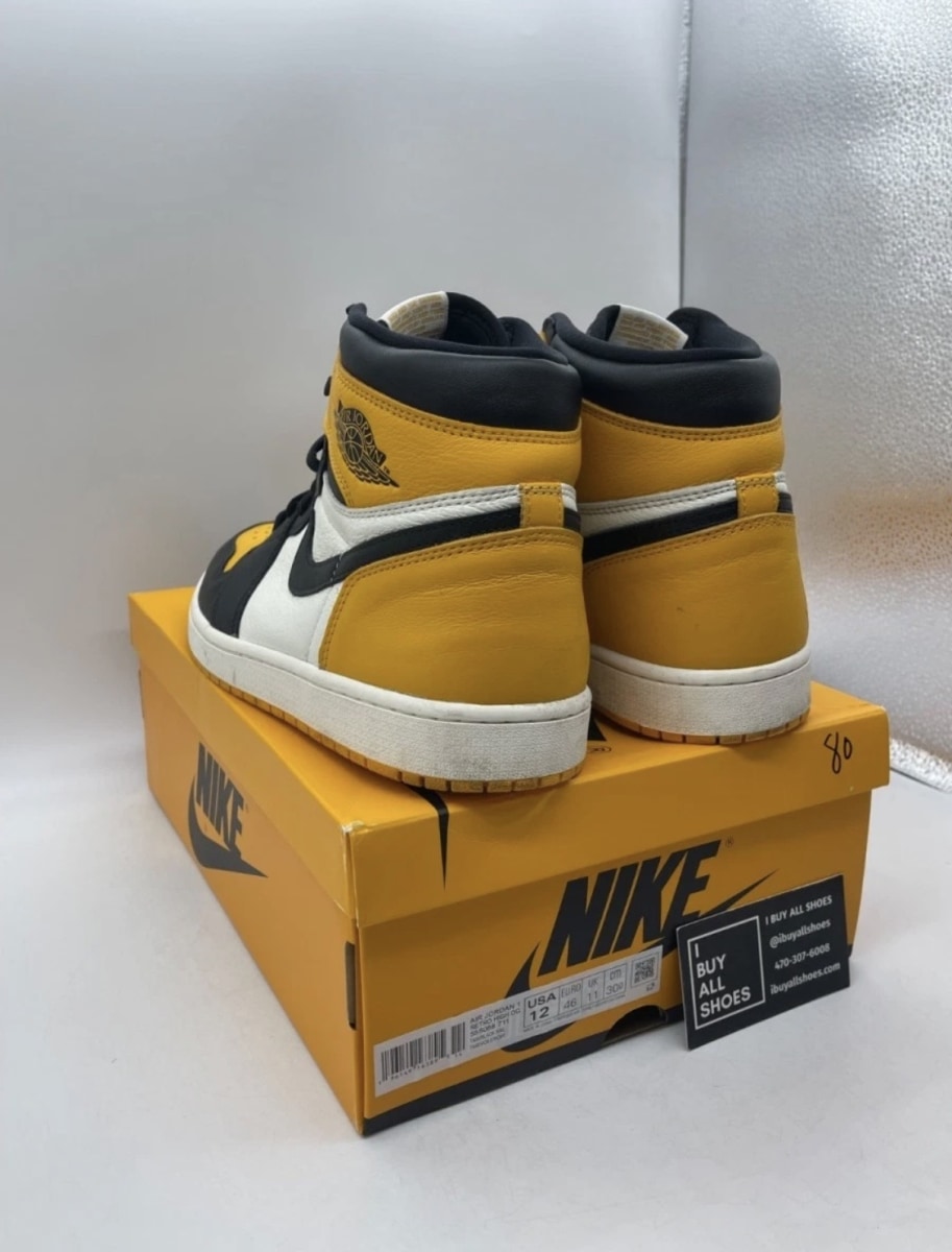 Jordan 1 Retro High OG Taxi 12 (Lightly Worn Pre-Owned)JordanTaxi/Black-Sail - Image 6