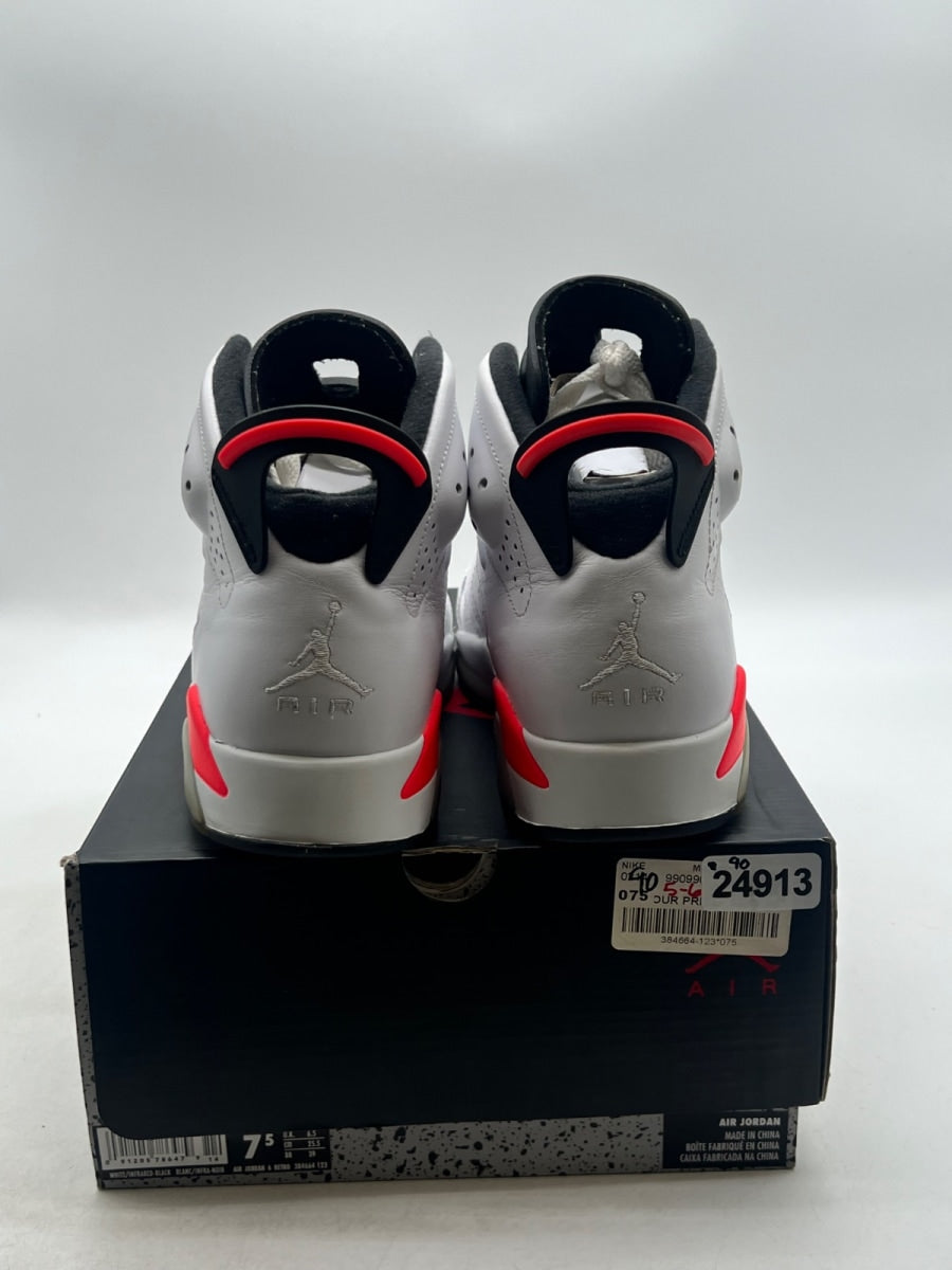 Jordan 6 Retro Infrared White (2014) 7.5 (Lightly Worn Pre-Owned)JordanWhite/Infrared - Image 3