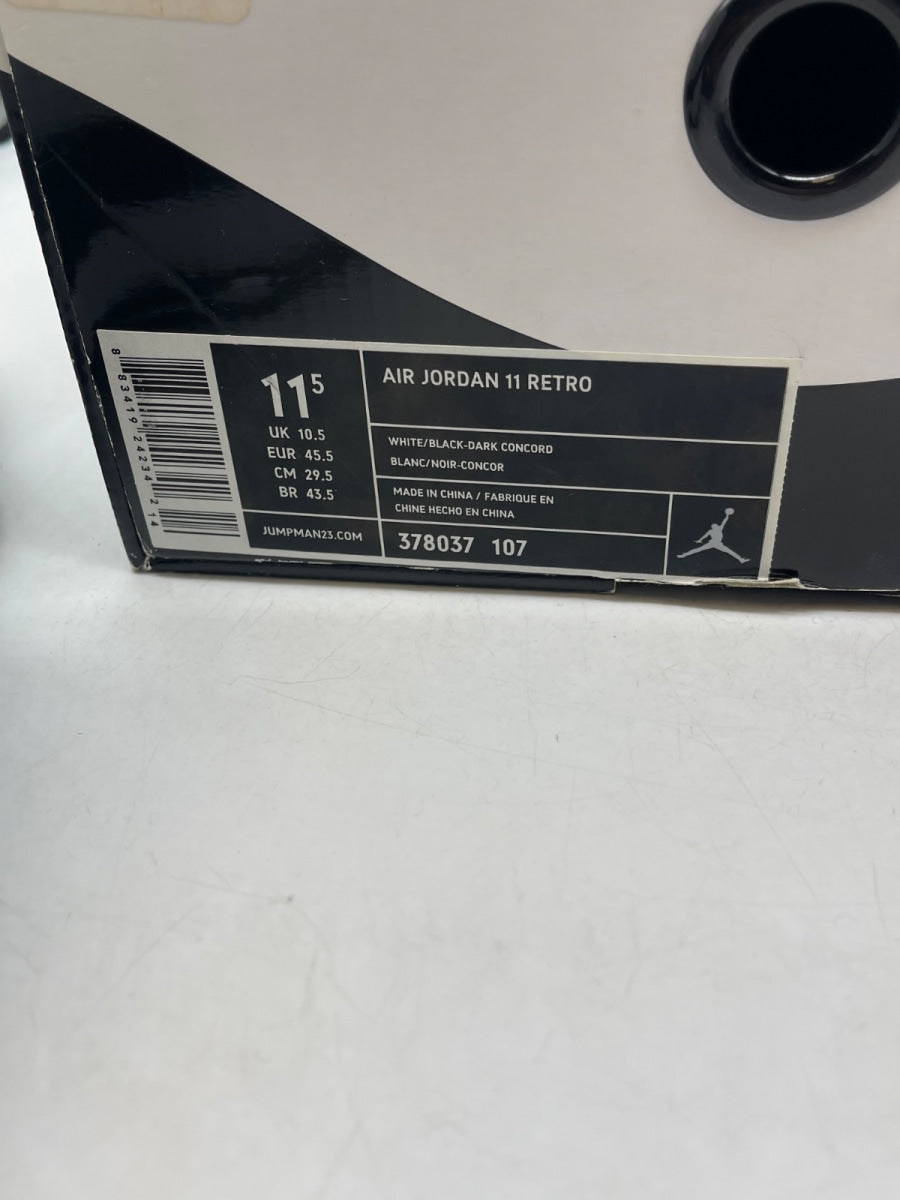 Jordan 11 Retro Concord (2011) 11.5 (Moderately Worn Pre-Owned)JordanWhite/Black-Dark Concord - Image 9