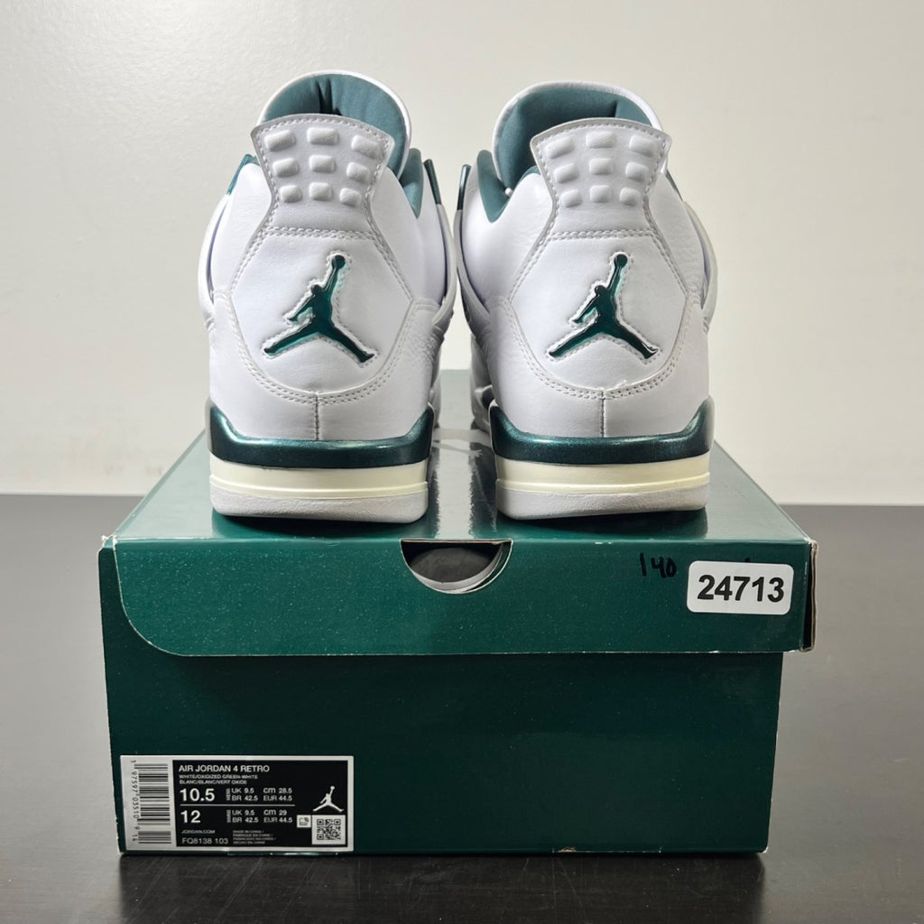 Jordan 4 Retro Oxidized Green 10.5 (Lightly Worn Pre-Owned)JordanWhite/Oxidized Green/White/Neutral Grey - Image 4