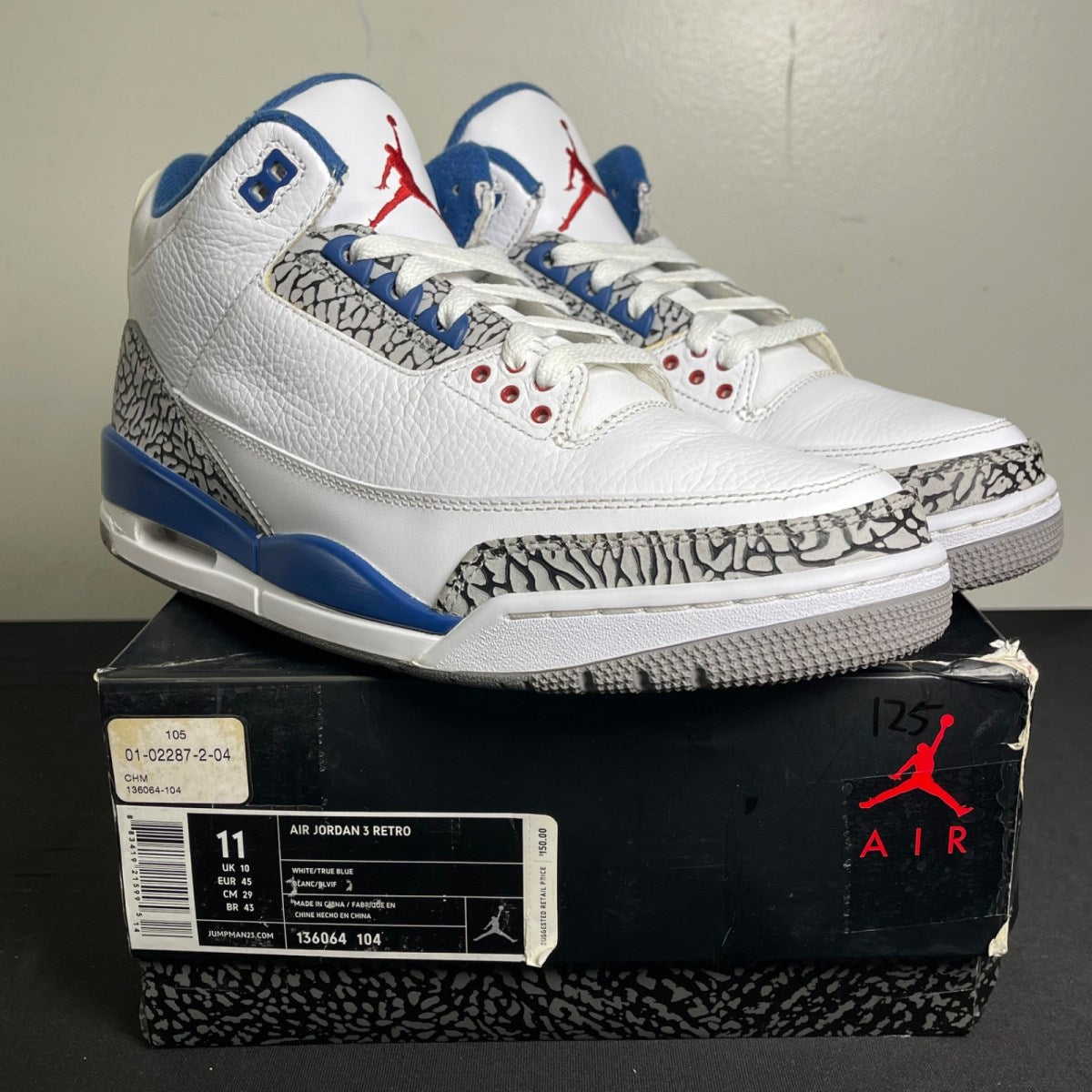 Jordan 3 Retro True Blue (2011) (Size 11) - Image 1