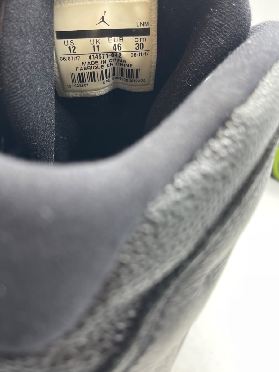 Jordan 13 Retro Altitude (2017) 12 (Moderately Worn Pre-Owned)JordanBlack/Altitude Green - Image 9