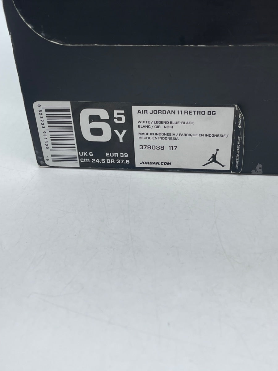 Jordan 11 Retro Legend Blue (2014) (GS) 6.5Y (Moderately Worn Pre-Owned)JordanWhite/Black-Legend Blue - Image 9