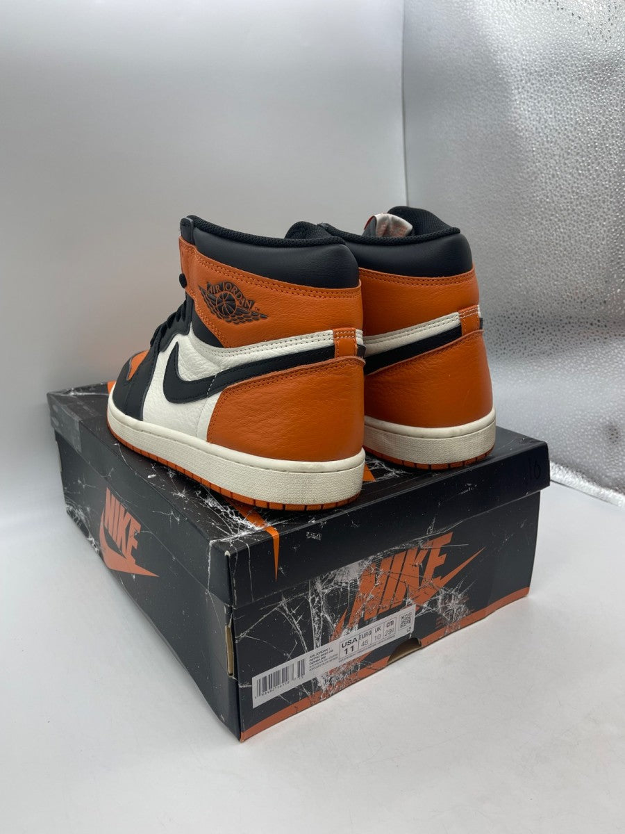 Jordan 1 Retro High OG Shattered Backboard (2025) 11 (Moderately Worn Pre-Owned)JordanBlack/Black-Sail-Starfish - Image 4