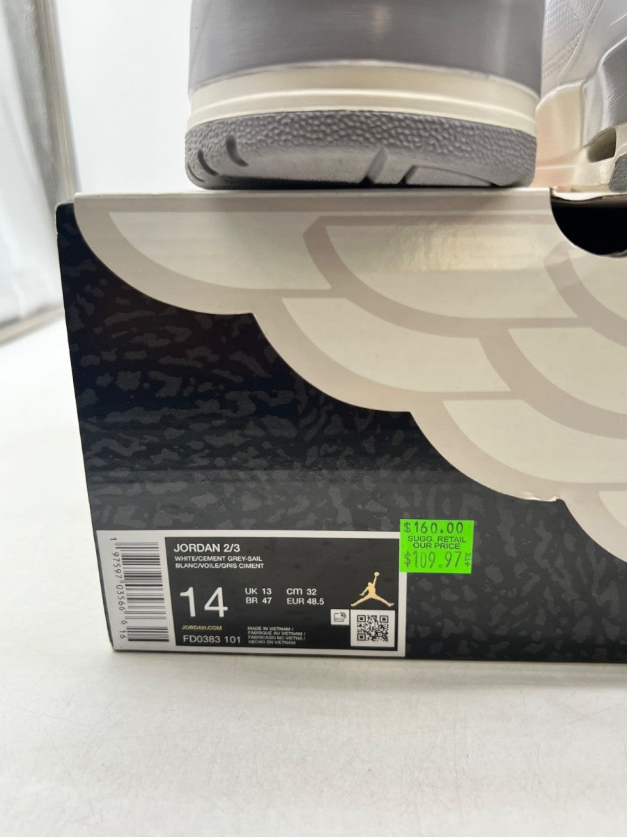 Jordan 2/3 White Cement 14 (Lightly Worn Pre-Owned) - Image 6