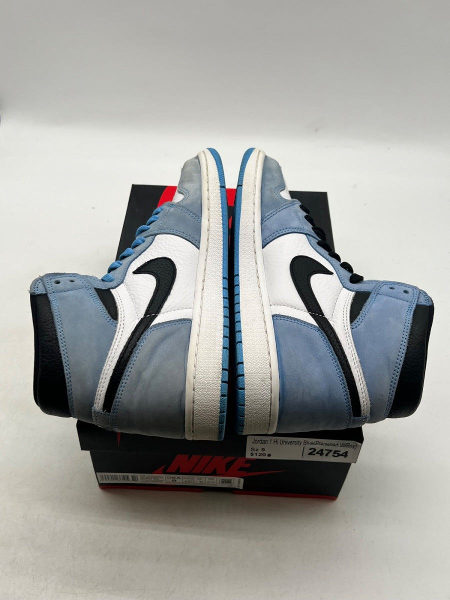 Jordan 1 Retro High OG University Blue 9 (Moderately Worn Pre-Owned)JordanWhite/University Blue-Black - Image 9