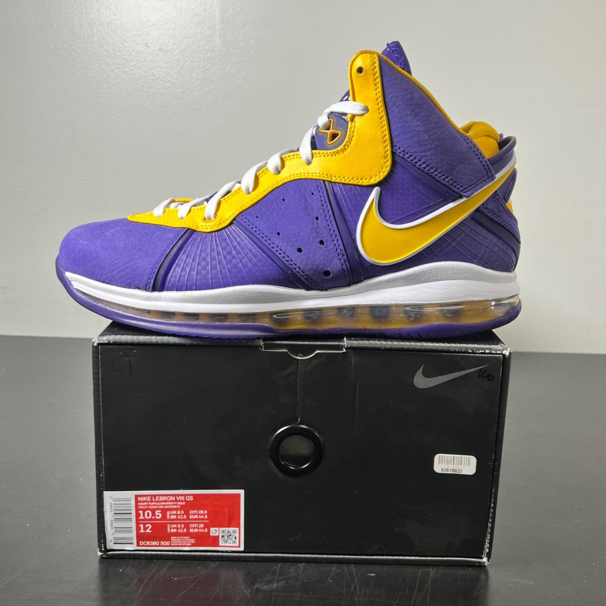 Nike LeBron 8 Lakers 10.5 (Lightly Worn Pre-Owned)NikeCourt Purple/Court Purple-University Gold-University Gold - Image 3