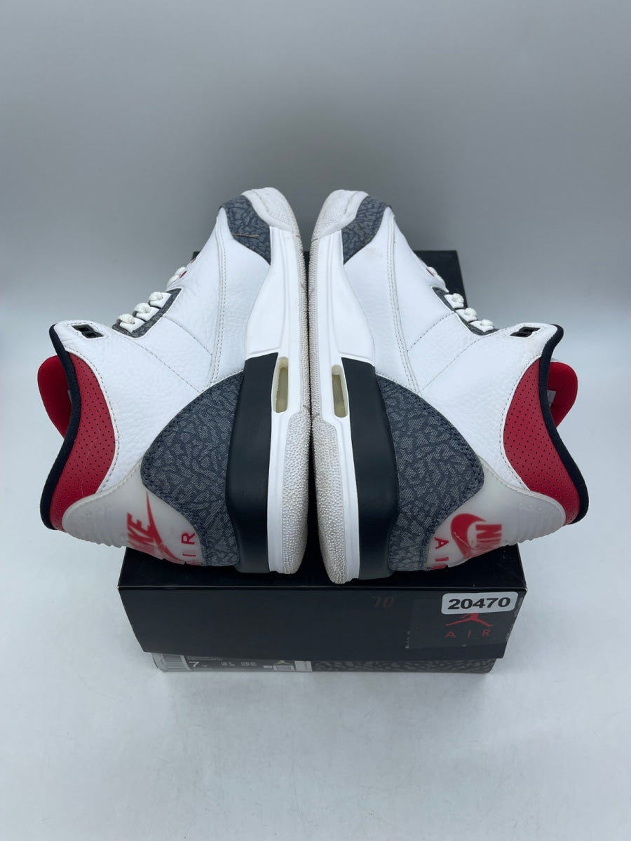 Jordan 3 Retro SE Fire Red Denim (GS) 7Y (Moderately Worn Pre-Owned) - Image 6