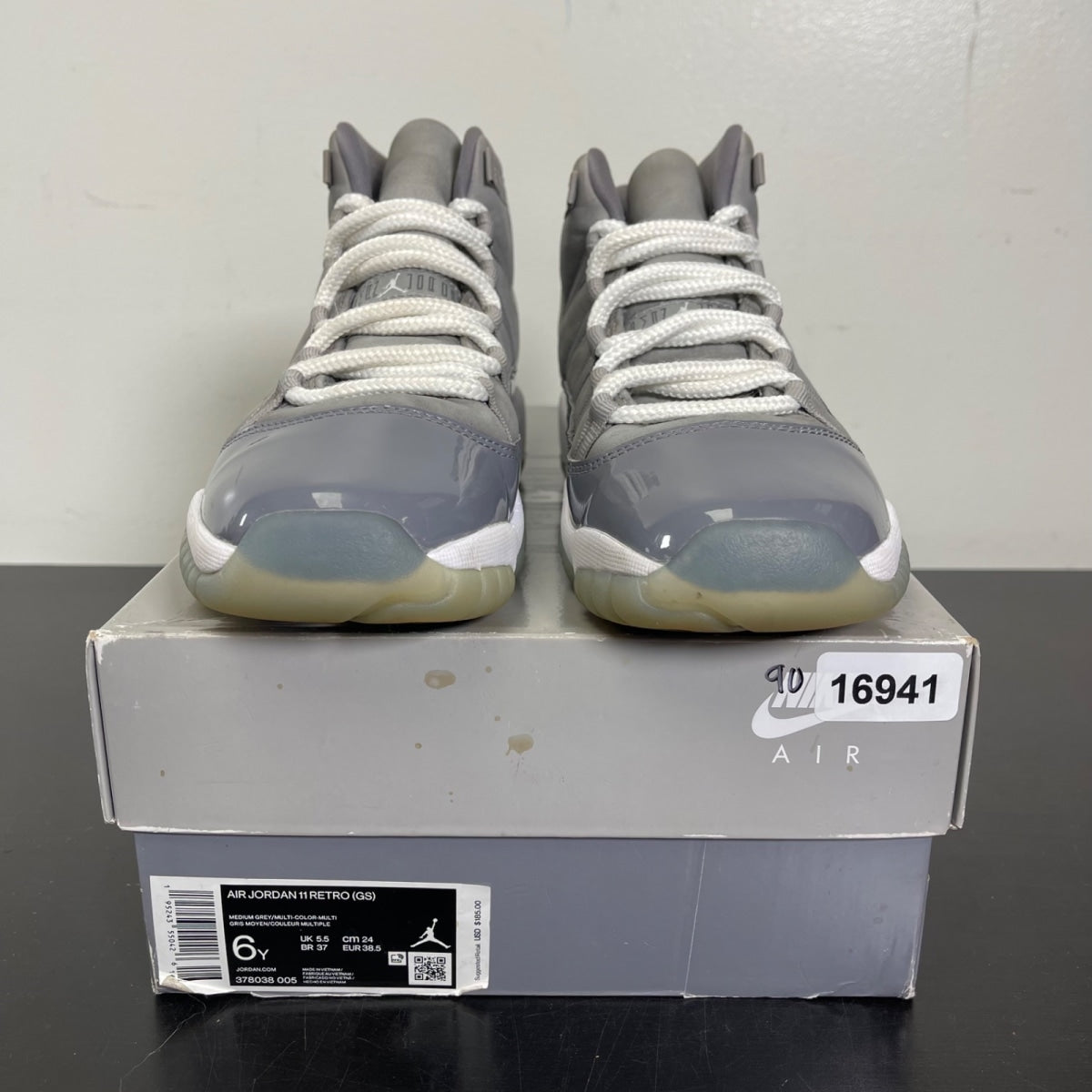 Jordan 11 Retro Cool Grey (2021) (GS) 6Y (Moderately Worn Pre-Owned)JordanMedium Grey/Multi-Color/Multi-Color - Image 2