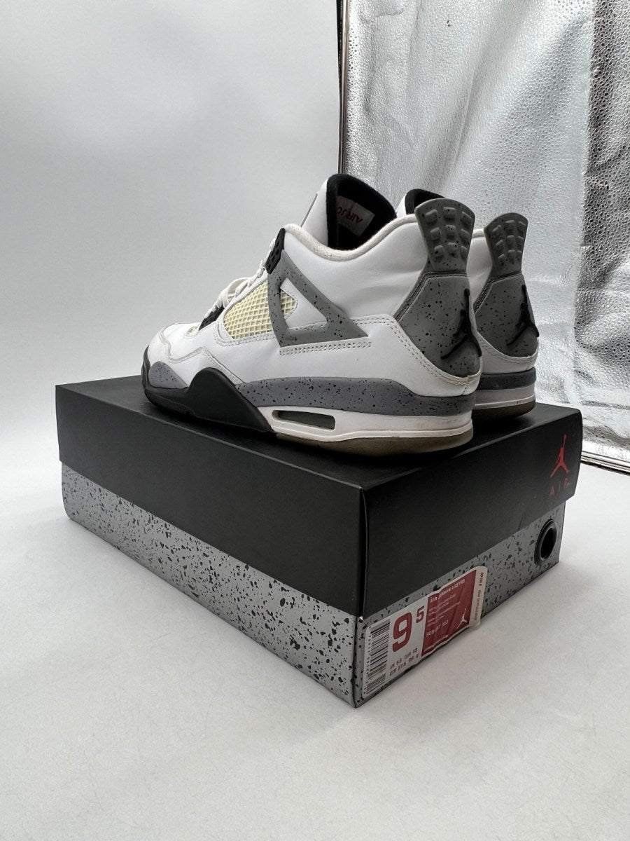 Jordan 4 Retro White Cement (2012) 9.5 (Heavily Worn Pre-Owned)JordanWhite/Black-Tech Grey - Image 4