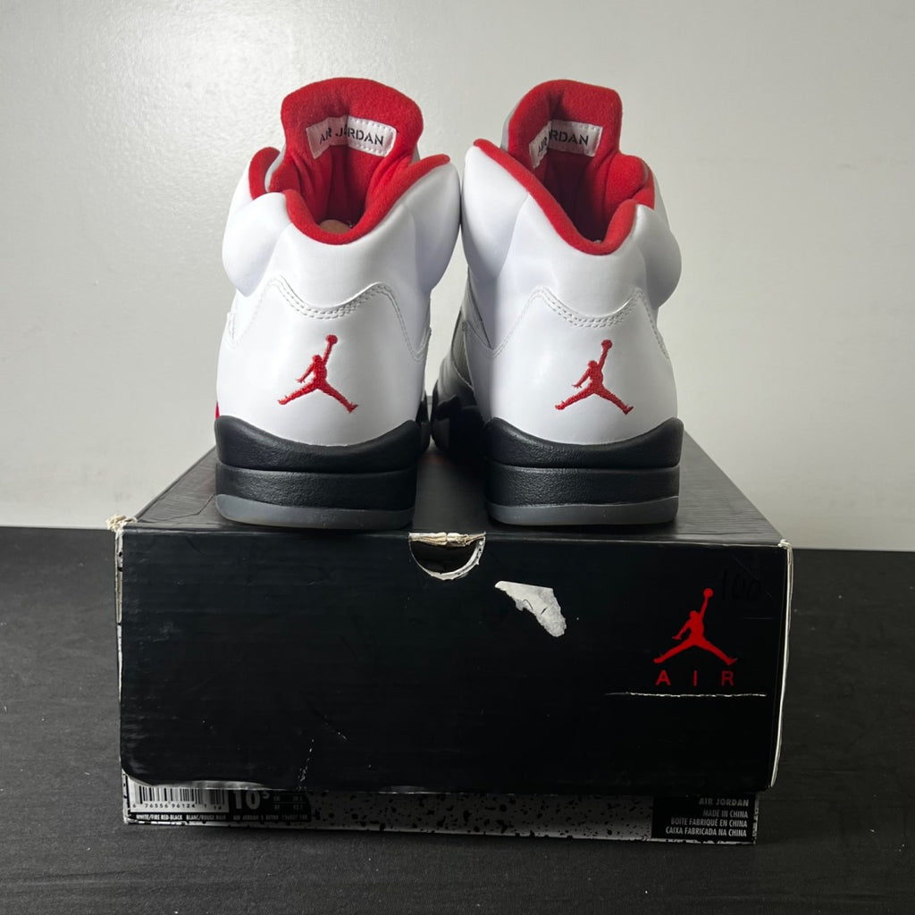Jordan 5 Retro Fire Red (2013) 10.5 (Lightly Worn Pre-Owned)JordanWhite/Fire Red-Black - Image 5