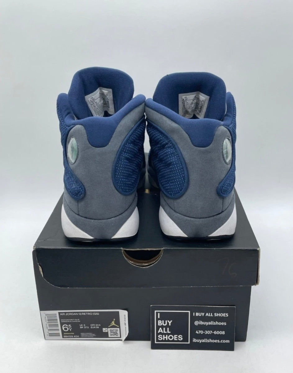Jordan 13 Retro Flint (2020) (GS) 6Y (Lightly Worn Pre-Owned)JordanNavy/Flint Grey-White-University Blue - Image 6