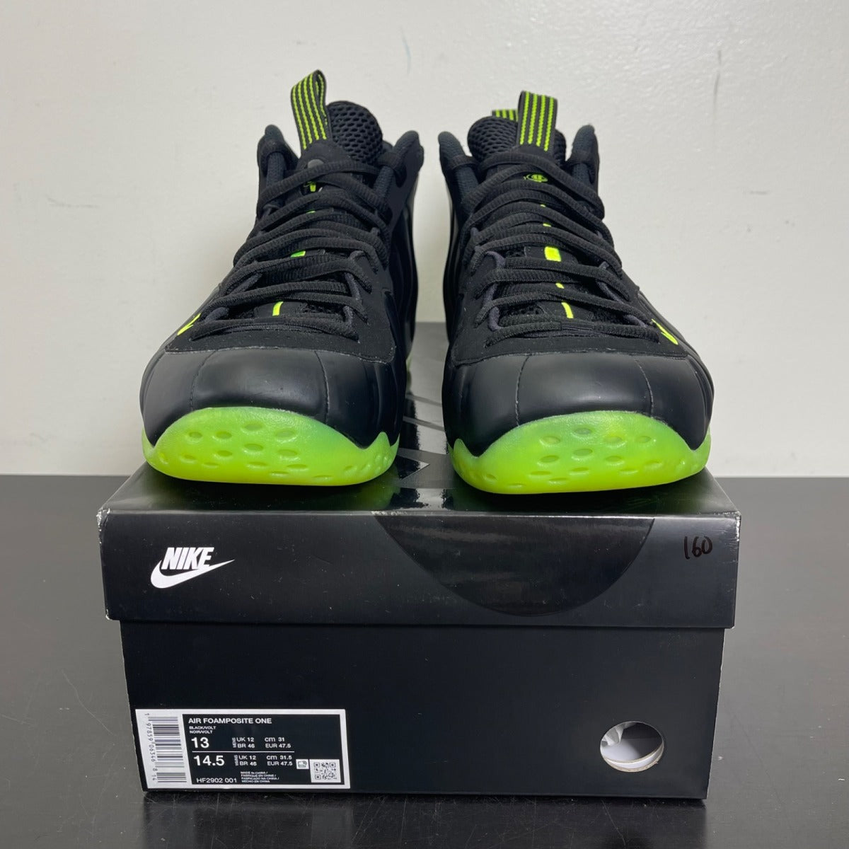 Nike Air Foamposite One Black Volt 13 (Moderately Worn Pre-Owned)NikeBlack/Volt - Image 2
