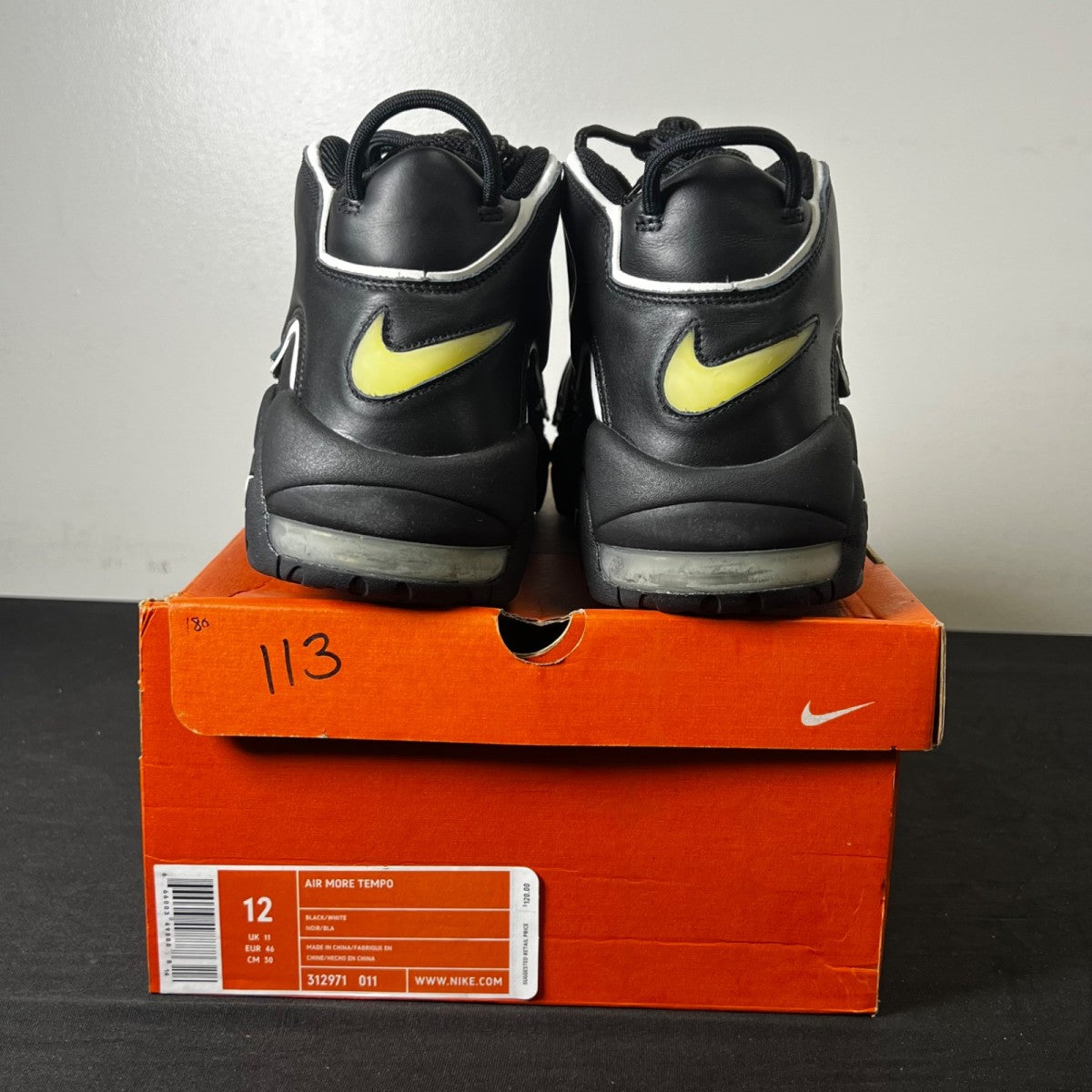 Nike Air More Uptempo Black White (2006) 12 (New Pre-Owned)NikeBlack/White - Image 5
