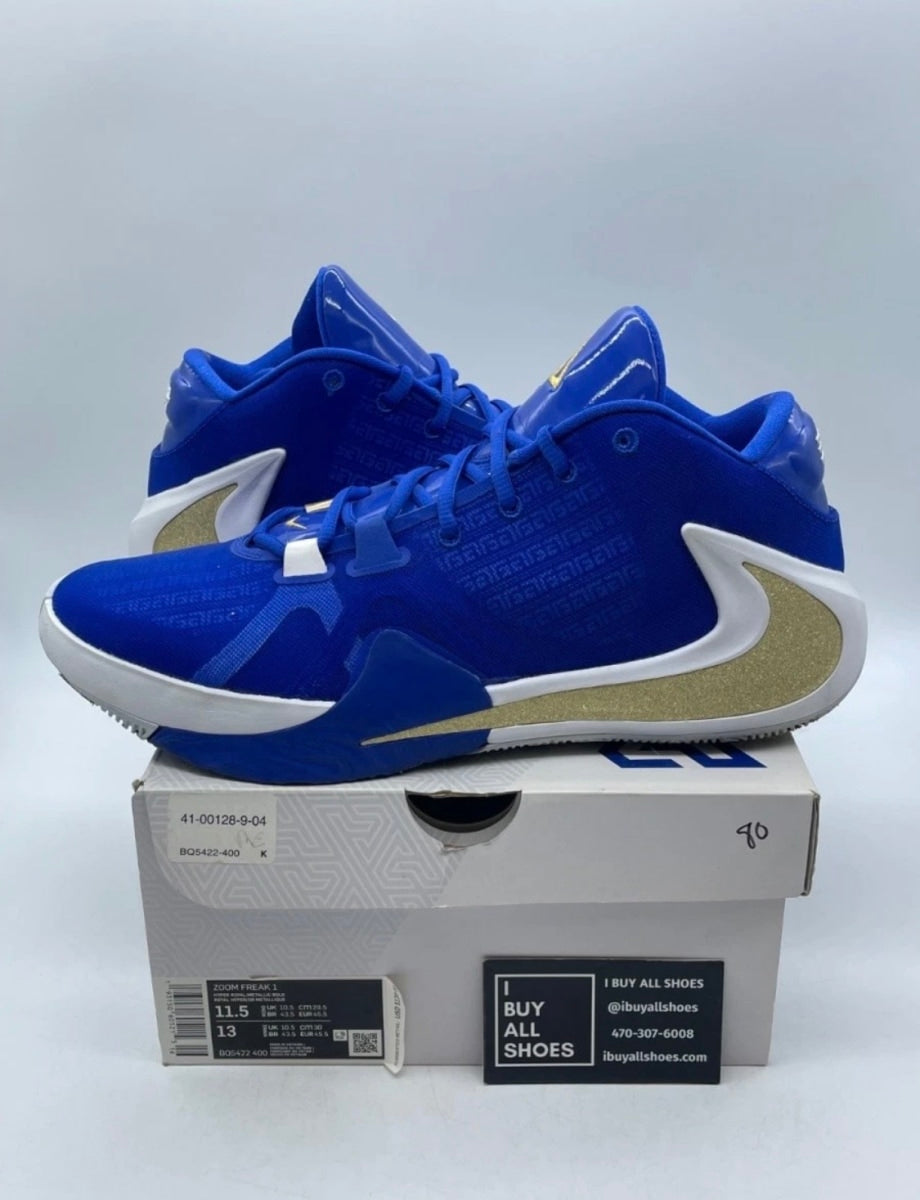 Nike Zoom Freak 1 Greece 11.5 (Lightly Worn Pre-Owned)NikeBlack/Multi-Color-Photo Blue - Image 1