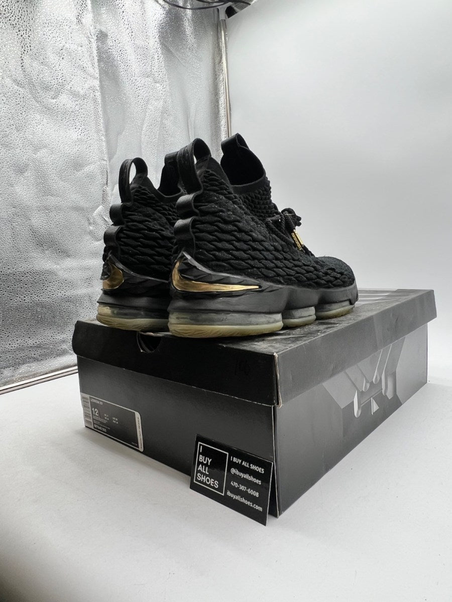 Nike LeBron 15 Black Gold 12 (Moderately Worn Pre-Owned) - Image 5