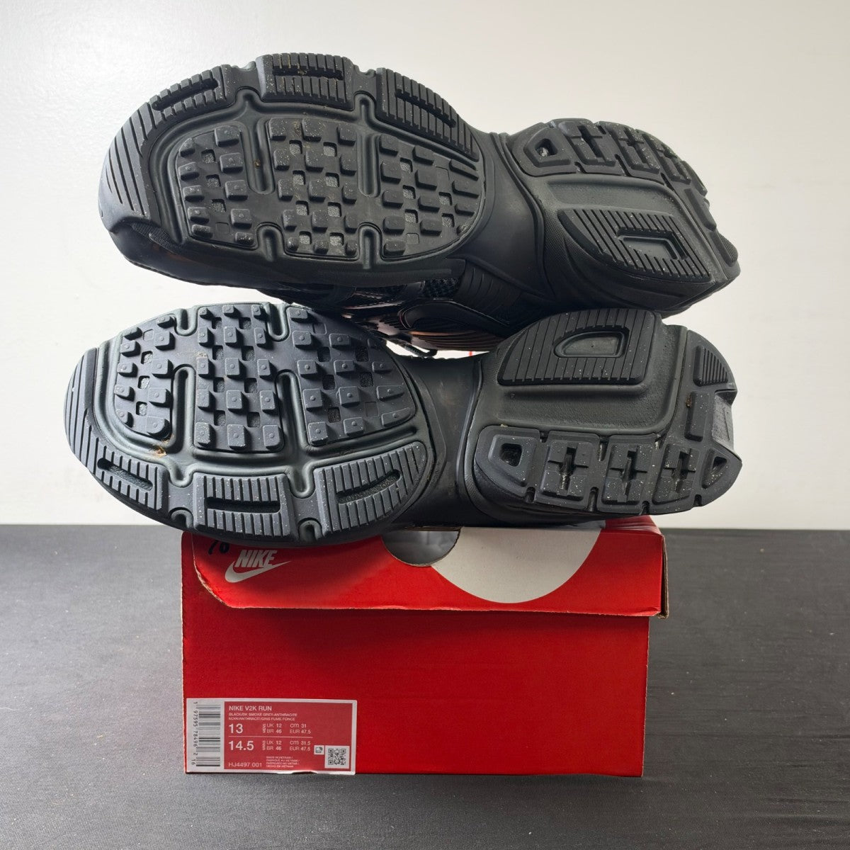 Nike V2K Run Black Dark Smoke Grey (Size 13) - Image 6
