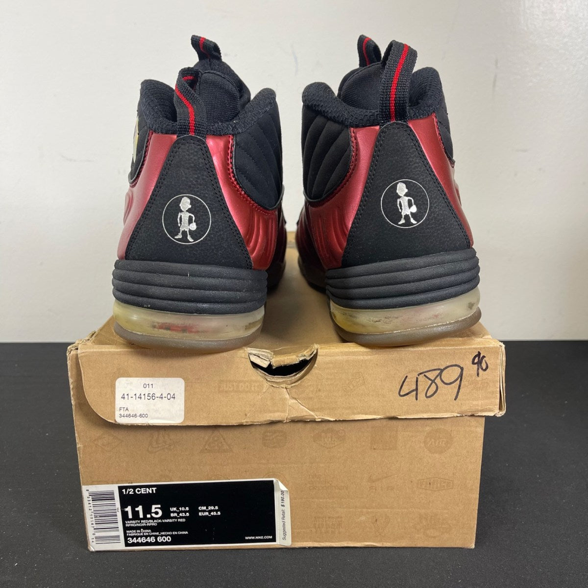 Nike Air 1/2 Cent Cranberry 11.5 (Moderately Worn Pre-Owned)NikeVarsity Red/Black-Varsity Red - Image 4