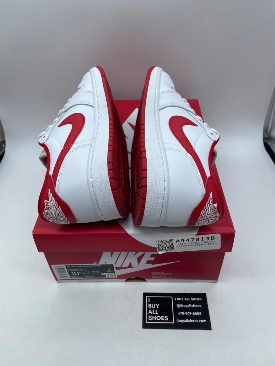 Jordan 1 Retro Low OG University Red 10.5 (Moderately Worn Pre-Owned) - Image 6
