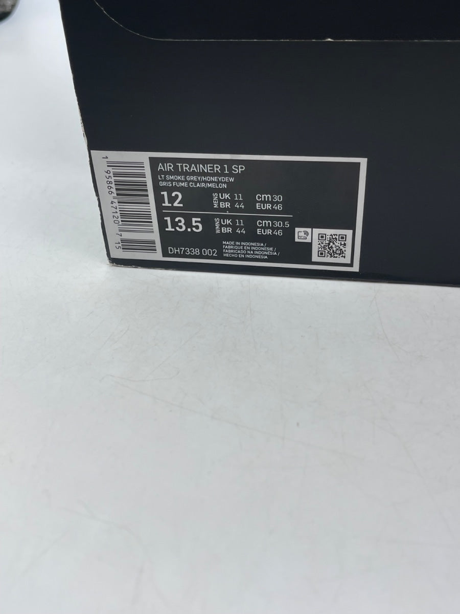 Nike Air Trainer 1 Utility SP Light Smoke Grey Honeydew Particle Grey 12 (Moderately Worn Pre-Owned)NikeLight Smoke Grey/Honeydew-Particle Grey - Image 9