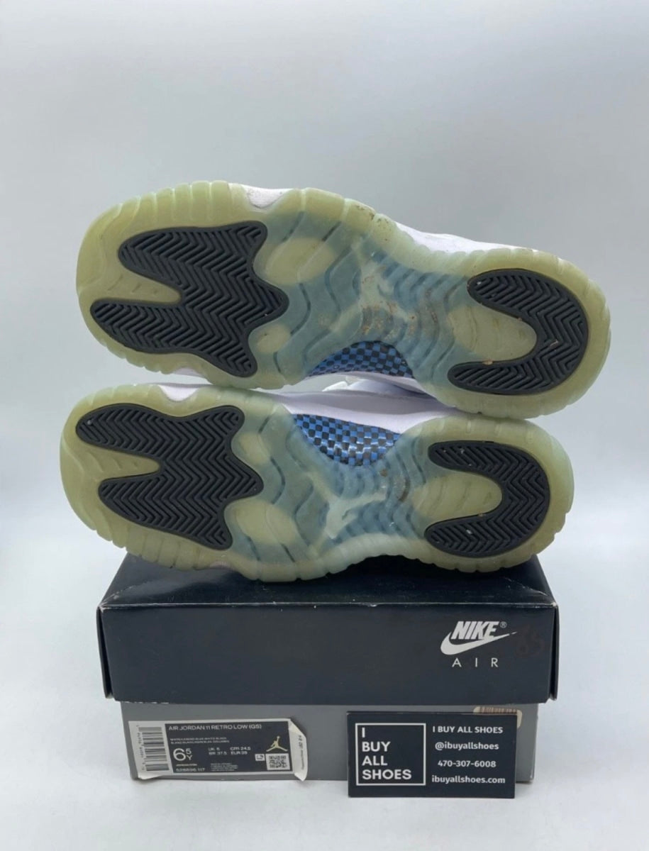 Jordan 11 Retro Low Legend Blue (GS) 6Y (Lightly Worn Pre-Owned)JordanWhite/White-Black-Legend Blue - Image 9