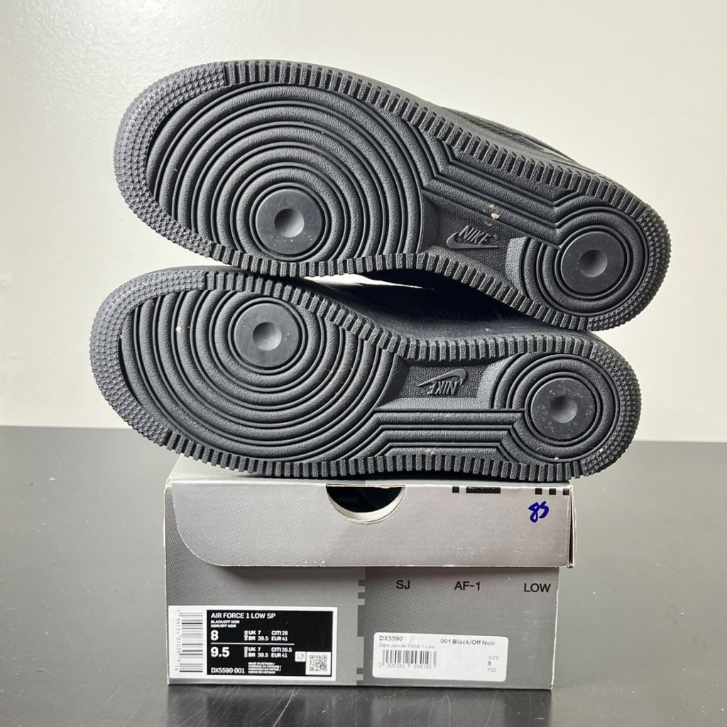 Nike Air Force 1 Low SP Slam Jam Black 8 (Lightly Worn Pre-Owned)NikeBlack/Off Noir - Image 6