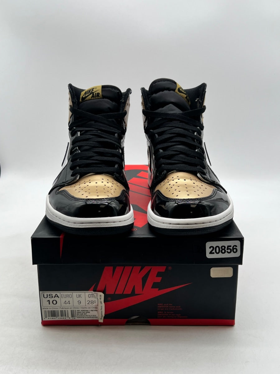 Jordan 1 Retro High NRG Patent Gold Toe 10 (Moderately Worn Pre-Owned) - Image 2