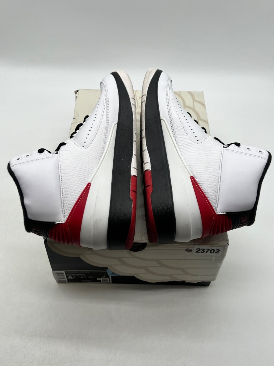 Jordan 2 Retro OG Chicago (2022) 8.5 (Lightly Worn Pre-Owned)JordanWhite/Varsity Red/Black - Image 9