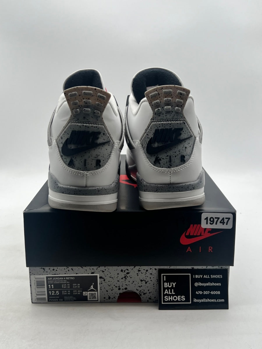 Jordan 4 Retro White Cement (2025) 11 (Lightly Worn Pre-Owned) - Image 5