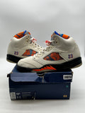 Jordan 5 Retro International Flight 11.5 (Moderately Worn Pre-Owned)JordanSail/Racer Blue-Cone-Black - Image 1