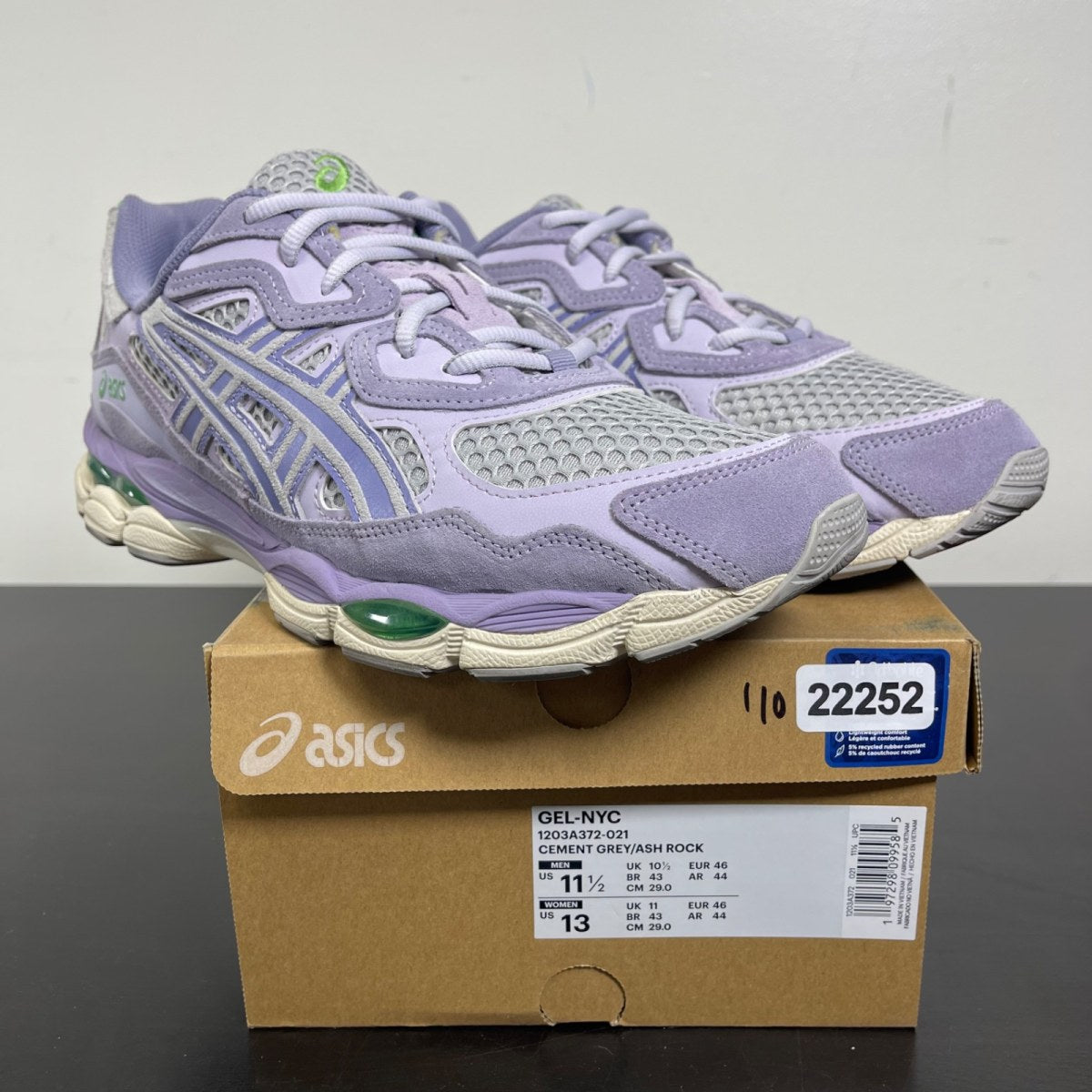 ASICS Gel-NYC Cement Grey Ash Rock 11.5 (Moderately Worn Pre-Owned)ASICSCement Grey/Ash Rock - Image 1