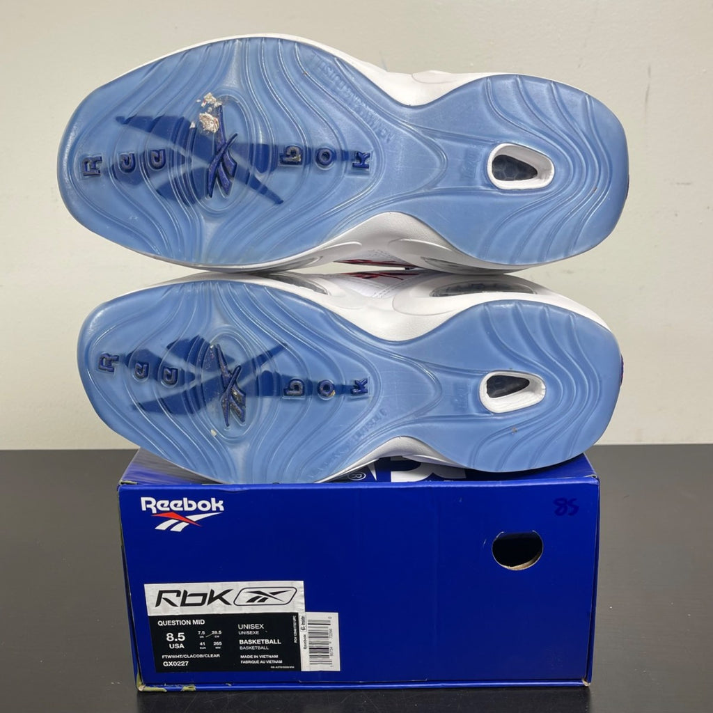 Reebok Question Mid 'Blue Toe' 2022 8.5 (Moderately Worn Pre-Owned)Reebok - Image 5