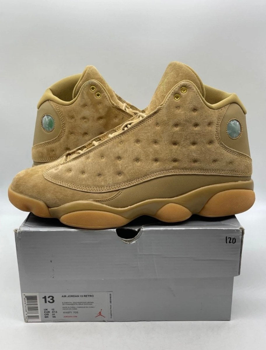 Jordan 13 Retro Wheat 13 (Lightly Worn Pre-Owned)JordanElemental Gold/Baroque Brown-Gum Yellow - Image 1