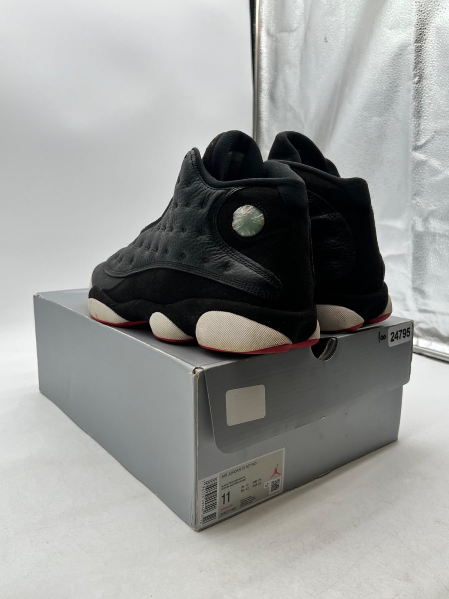 Jordan 13 Retro Playoffs (2023) 11 (Heavily Worn Pre-Owned)JordanBlack/Varsity Red-White-Vibrant Yellow - Image 4