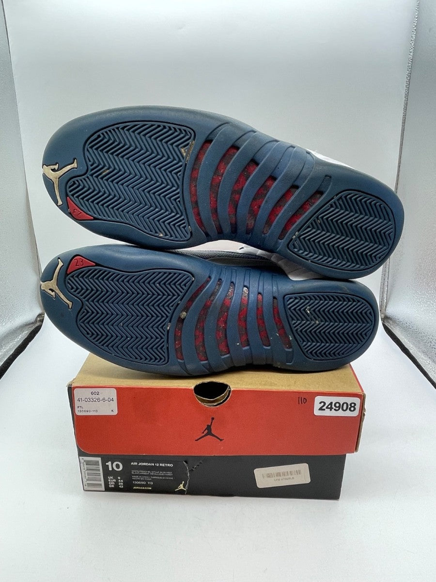 Jordan 12 Retro French Blue (2016) 10 (Moderately Worn Pre-Owned)JordanWhite/French Blue-Metallic Silver-Varsity Red - Image 7