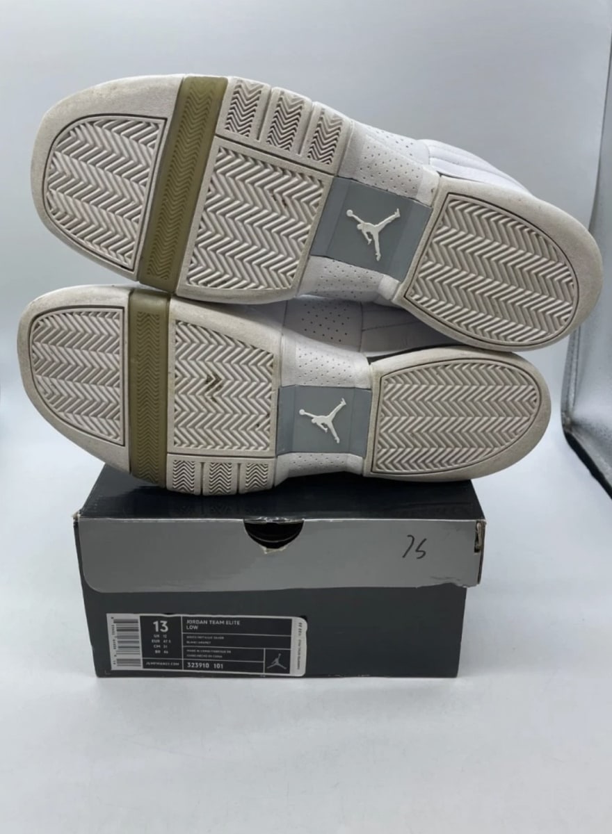 Air Jordan Team Elite Low 'White' 13 (Moderately Worn Pre-Owned)Air Jordan - Image 7