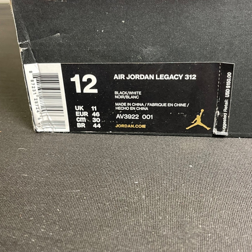 Jordan Legacy 312 Black White (Size 12) - Image 7
