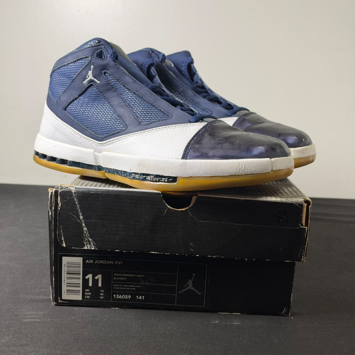 Jordan 16 OG White Midnight Navy (Size 11) - Image 1