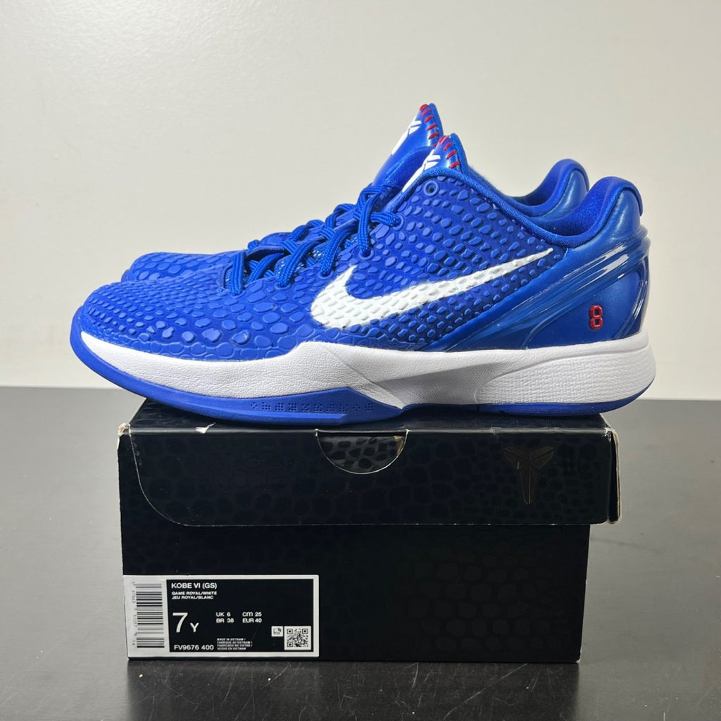 Nike Kobe 6 Dodgers (GS) 7Y (Lightly Worn Pre-Owned)NikeGame Royal/White/University Red - Image 3