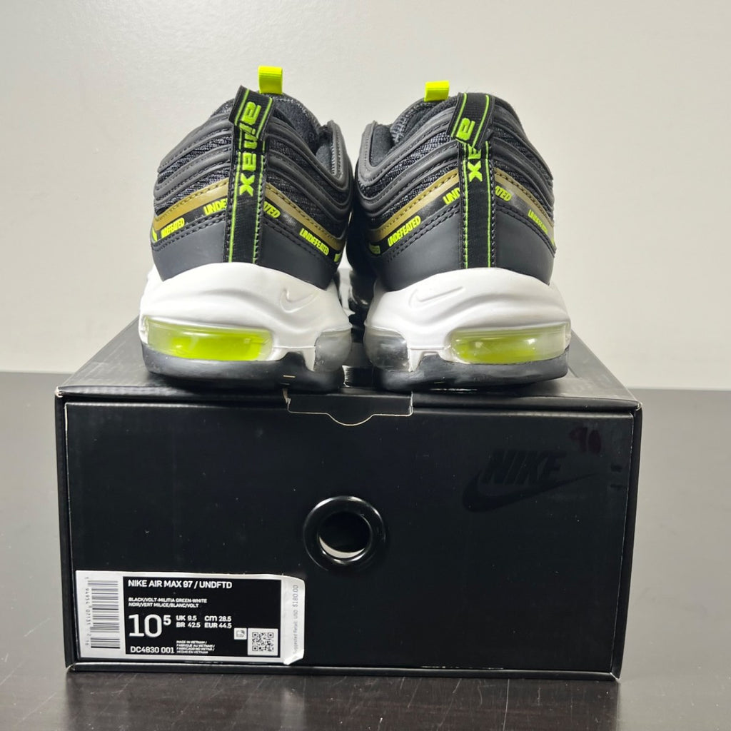 Nike Air Max 97 Undefeated Black Volt 10.5 (Lightly Worn Pre-Owned)NikeBlack/Volt/Militia Green - Image 4