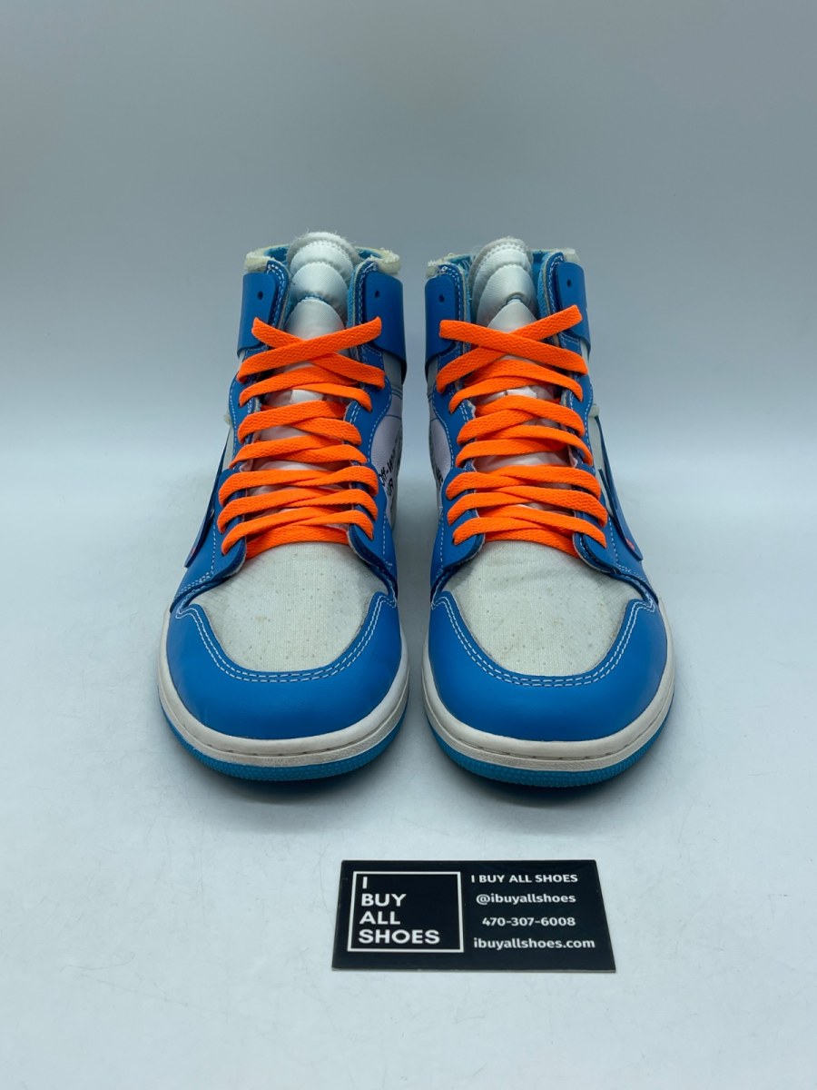 Jordan 1 Retro High Off-White University Blue 10 (Lightly Worn Pre-Owned) - Image 2