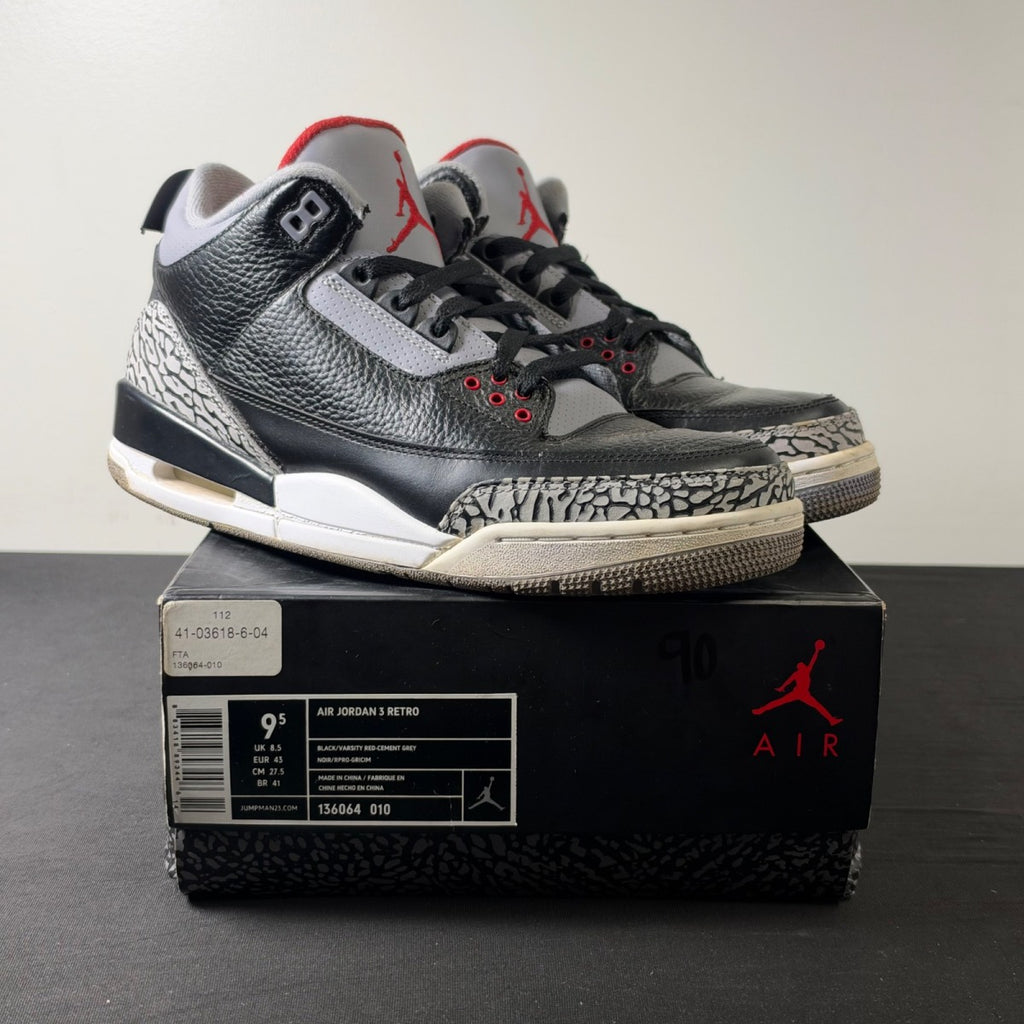 Jordan 3 Retro Black Cement (2011) (Size 9.5) - Image 1