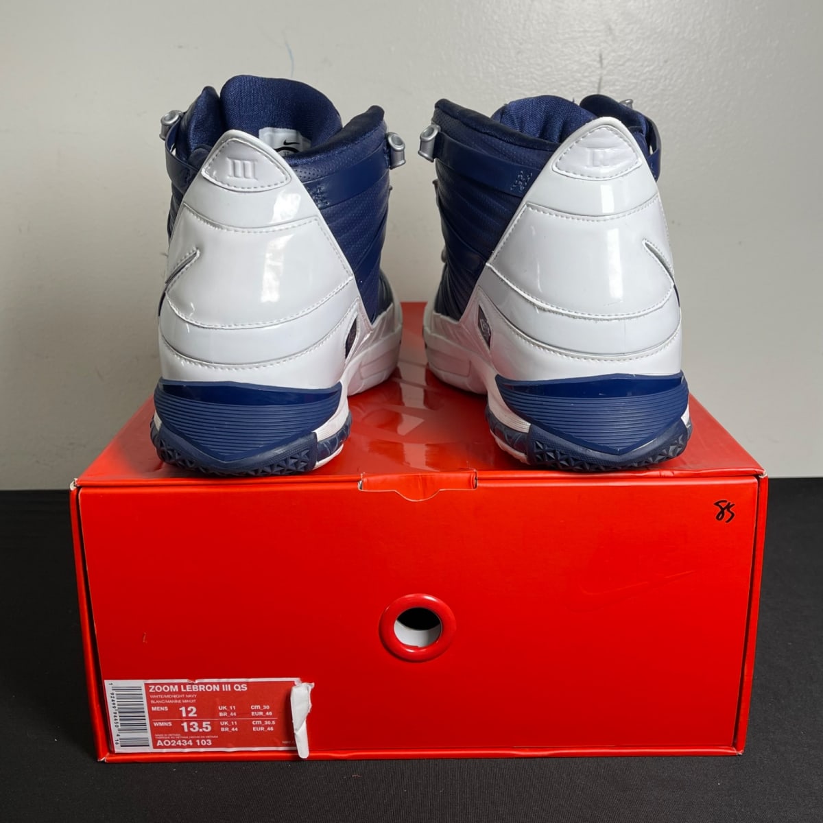 Nike LeBron 3 Midnight Navy (2019) (Size 12) - aux