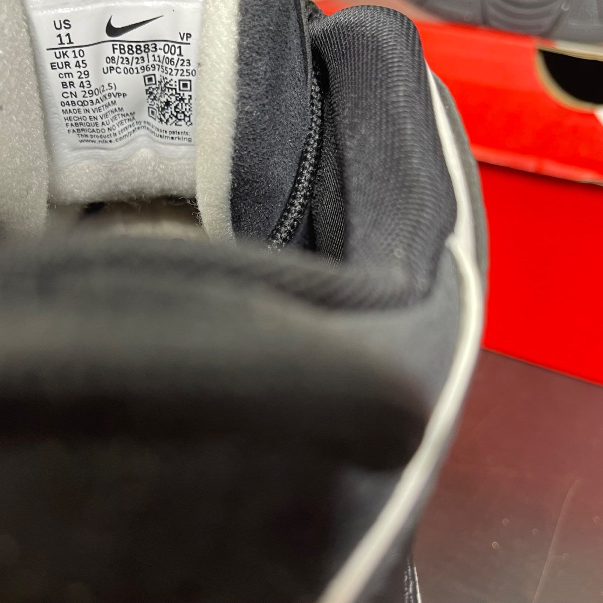 Nike Air More Uptempo 96 Black Star Blue 11 (Moderately Worn Pre-Owned)NikeBlack/Star Blue/Summit White/Sail - Image 6